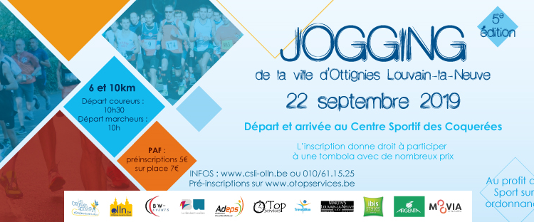 22 septembre: Jogging ou marche à Ottignies